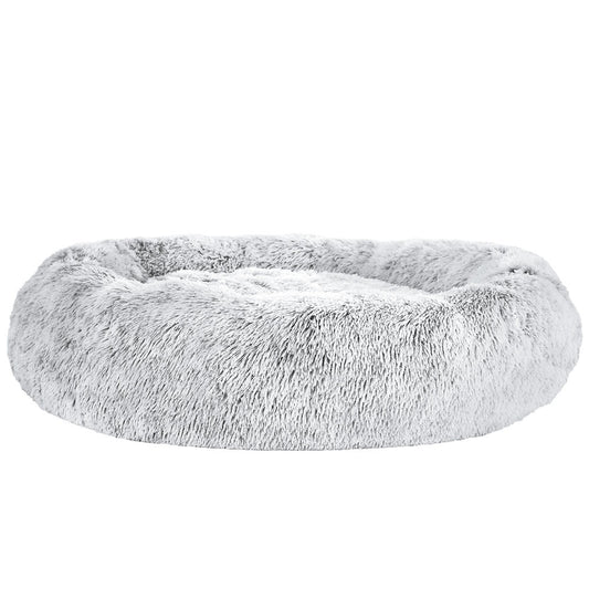 i.Pet Calming Plush Dog Bed – Soft & Washable (Light Charcoal, XL 110cm)