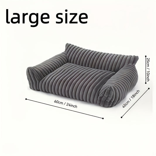 GREY Comfortable Cat Sofa, Cute and Soft Cat Bed, Cat House Breathable Cat Sleeping Basket, Suitable for Large, Medium, and Small Cats for Year-Round Sleeping Use, Cozy Pet Bed, Cat Furniture, Modern Pet Furniture, Fashionable Cat Perch, Comfortably Fille