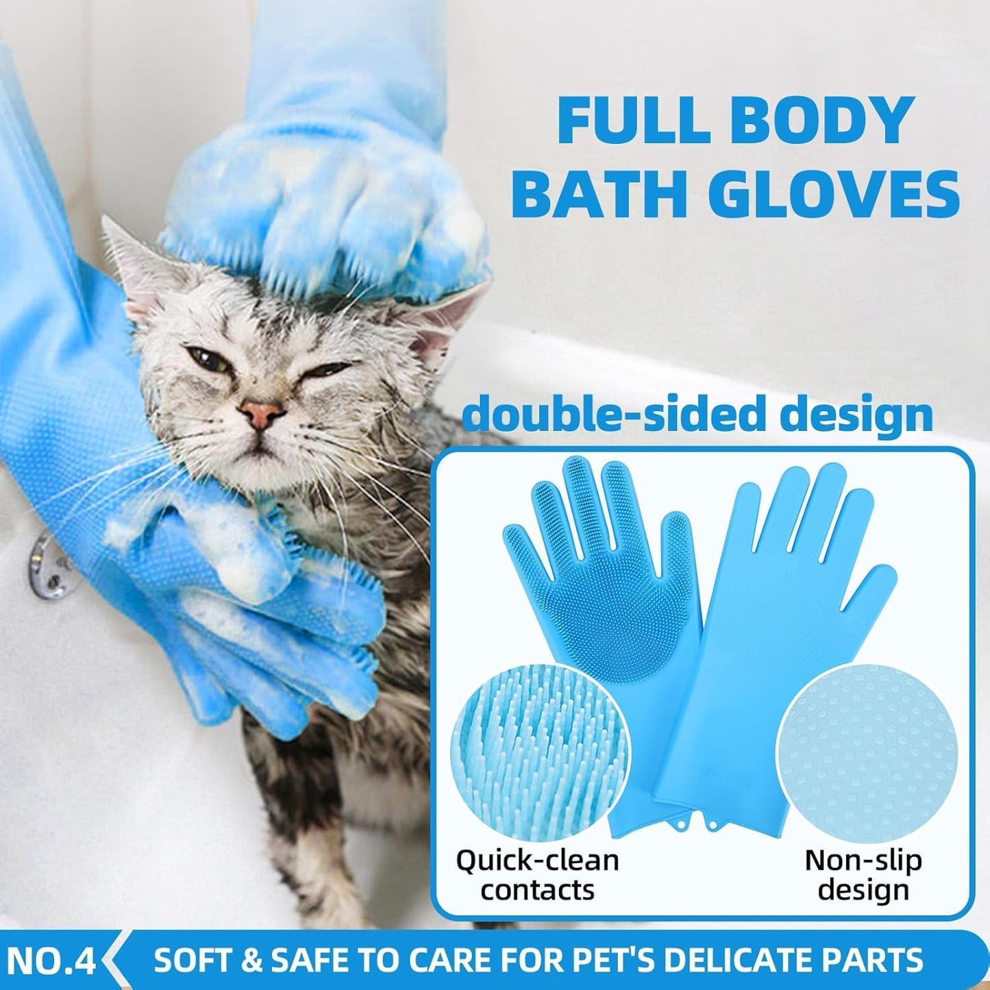Bath Brush Set - Hair Care - Dog Supplies - 6 in 1