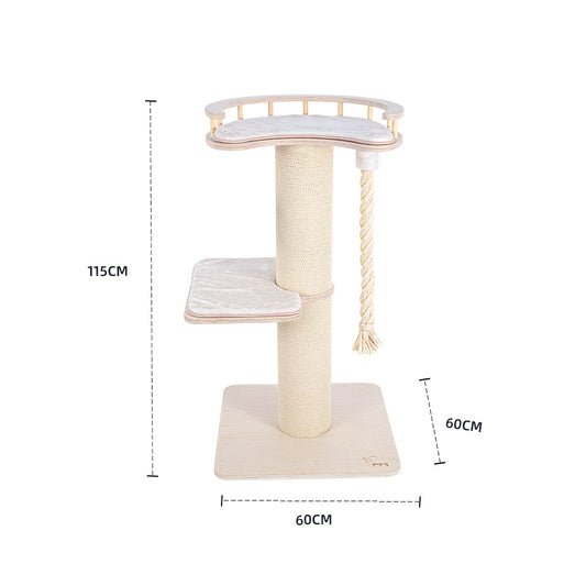 HONEYPOTCAT Tough & Play Sisal Scratch Tower - 115cm