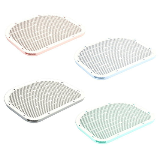 Anti Spill Cat Litter Mat Double Layer Pet Toilet Mat for Litter Box - Pink