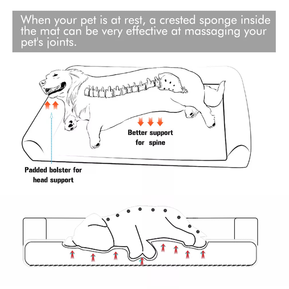 Orthopaedic Dog Bed with Bolster β Supportive & Washable (XXL)