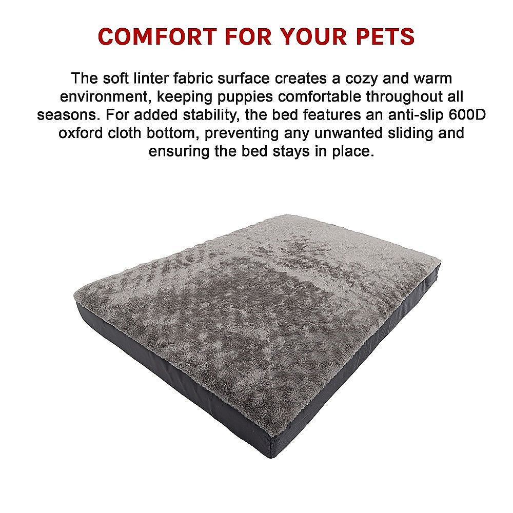 Orthopaedic Dog Bed – Durable Waterproof Support & Easy-Clean Cover (Large, 120x90cm, Grey)