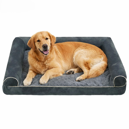 Orthopaedic Dog Bed with Bolster – Supportive & Washable (Large)