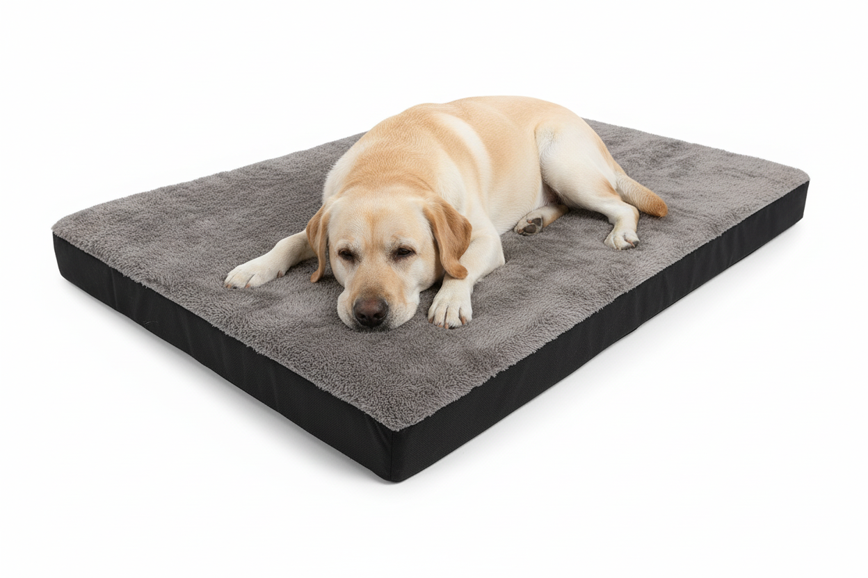Orthopaedic Dog Bed – Durable Waterproof Support & Easy-Clean Cover (Large, 120x90cm, Grey)