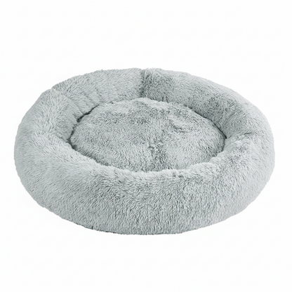 i.Pet Calming Plush Dog Bed – Soft & Washable (Light Grey, XL 110cm)