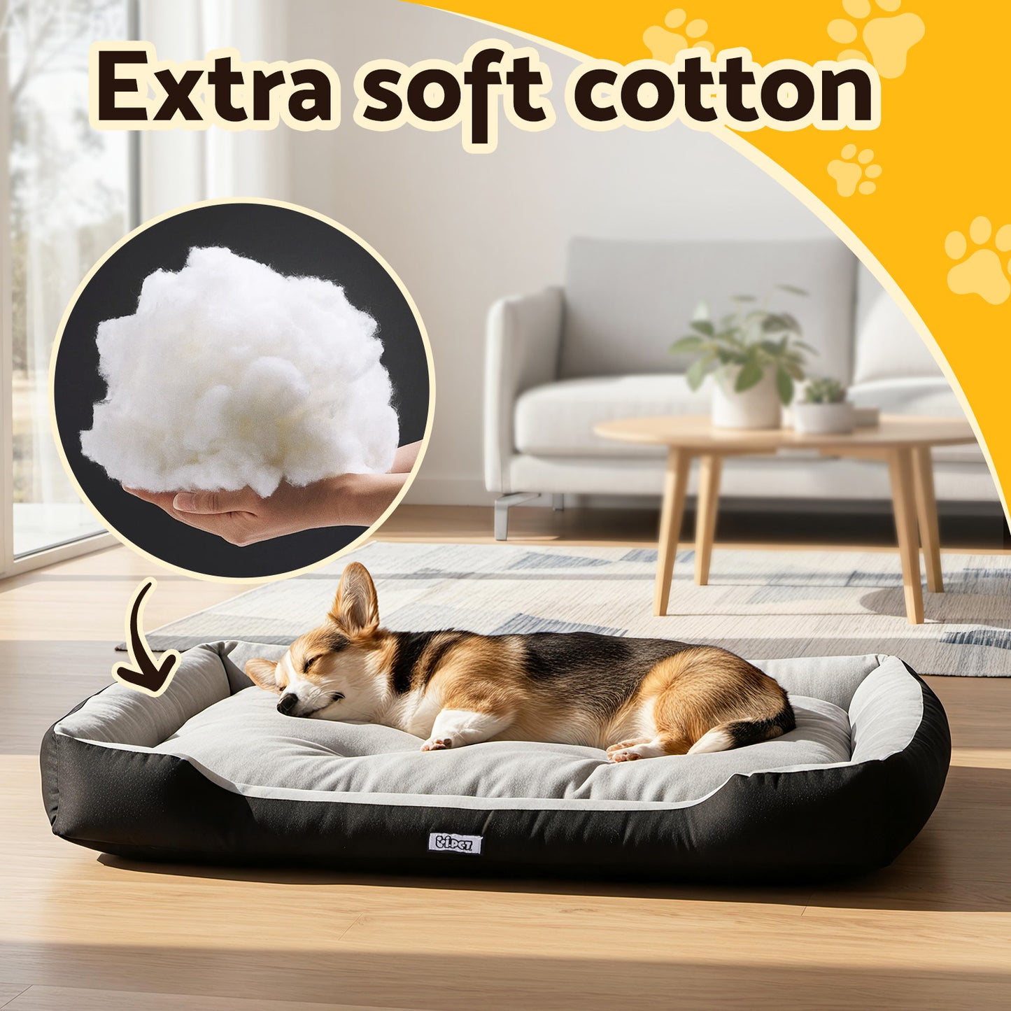 i.Pet Pet Bed Dog Bed Soft PP Cotton Mat Sleeping Comfy Cushion Washable Extra Large
