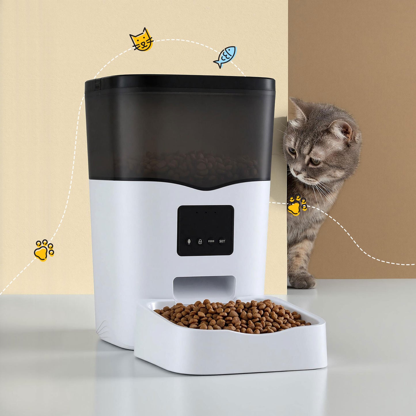 i.Pet Automatic Pet Feeder Dog Cat Feeder Wifi 3L Auto Smart Food Dispenser