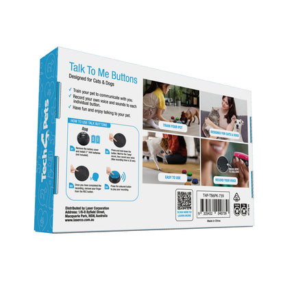 Tech4Pets 6-Pack Talking Buttons for Interactive Pet Communication