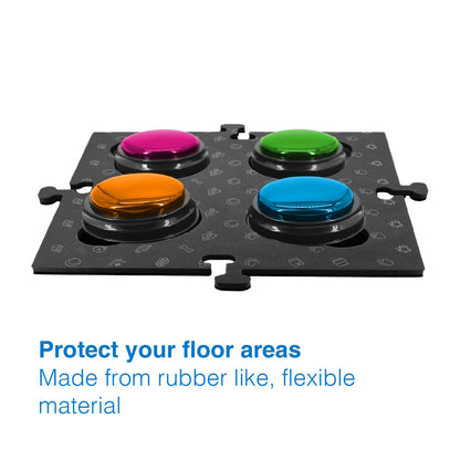 Tech4Pets Black Mat 2-Pack for Talking Buttons & Floor