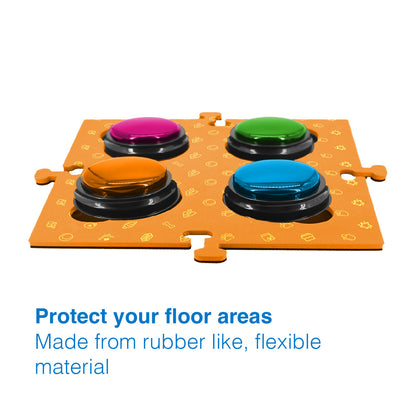 Tech4Pets Orange Mat 2-Pack for Talking Buttons & Floor
