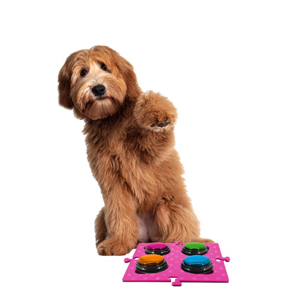 Tech4Pets Pink Mat 2-Pack for Talking Buttons & Floor