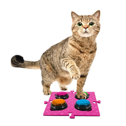 Tech4Pets Pink Mat 2-Pack for Talking Buttons & Floor