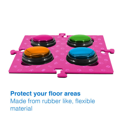 Tech4Pets Pink Mat 2-Pack for Talking Buttons & Floor