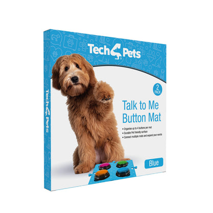Tech4Pets Blue Mat 2-Pack for Talking Buttons & Floor