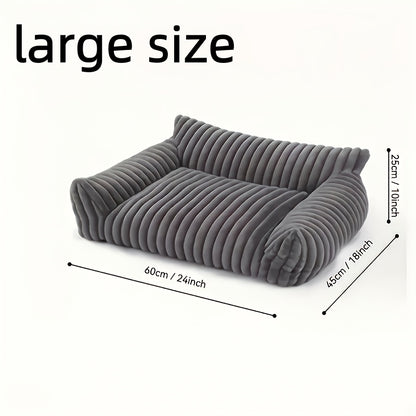 GREY Comfortable Cat Sofa, Cute and Soft Cat Bed, Cat House Breathable Cat Sleeping Basket, Suitable for Large, Medium, and Small Cats for Year-Round Sleeping Use, Cozy Pet Bed, Cat Furniture, Modern Pet Furniture, Fashionable Cat Perch, Comfortably Fille