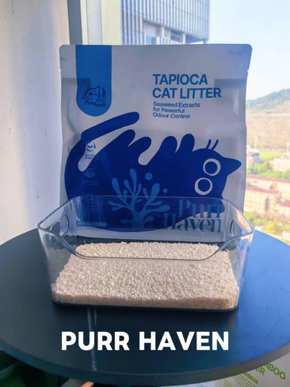 Purr Haven Tapioca Cat Litter | 10 Carton | 6 Packs Per Carton | 2.5kg Per Pack