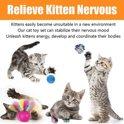 21 Piece Cat Toys for Kittens and Cats