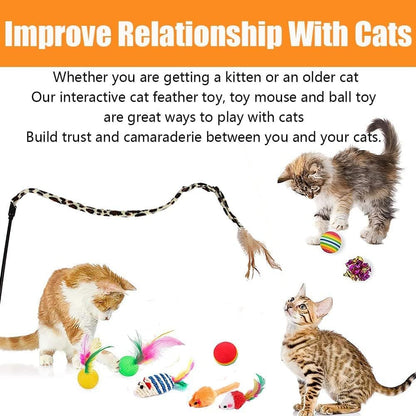 21 Piece Cat Toys for Kittens and Cats