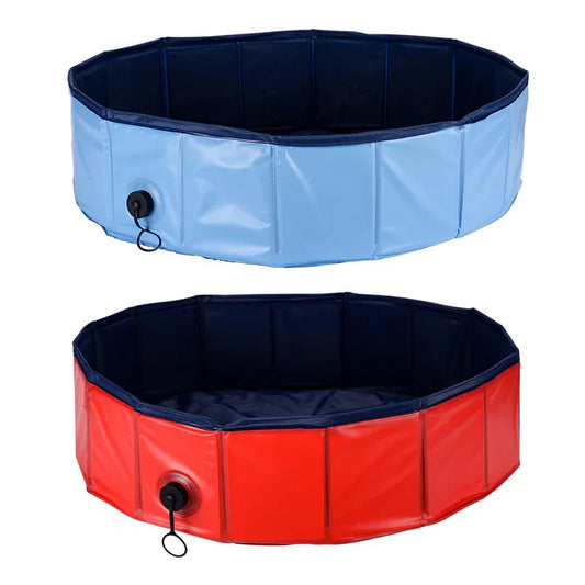 Foldable Dog Pet Pool Bathtub, Gray, M