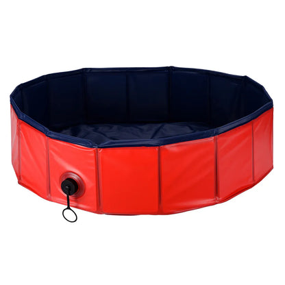 Foldable Dog Pet Pool Bathtub, Gray, S