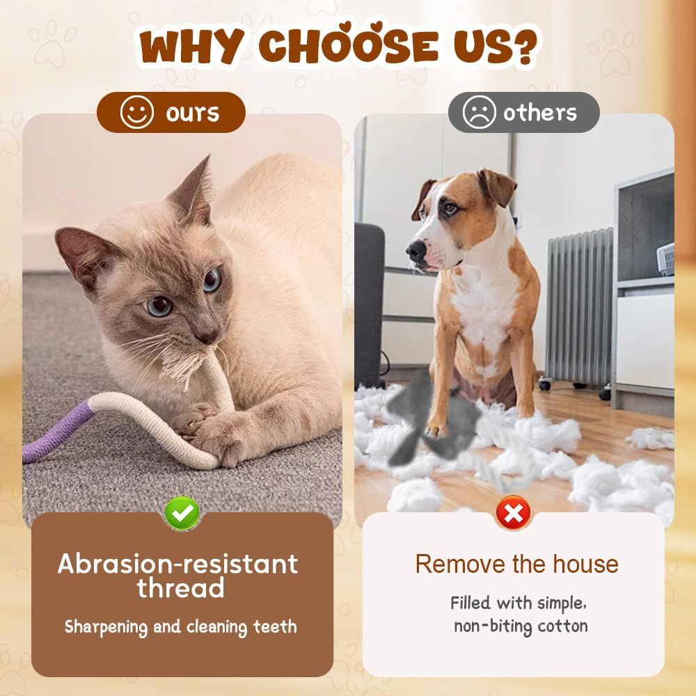 Cat Chew Rope Toy,Interactive Cat Toys for Indoor Cats,Catnip Toys for Bored Indoor Adult Cats,Cat Enrichment Toys,Teeth Cleaning Toy for Kittens All Breeds 23.6in (Purple)