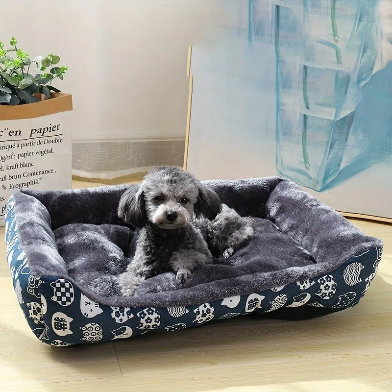 Small to Large Pet Dog Bed Sofa Mats Blue