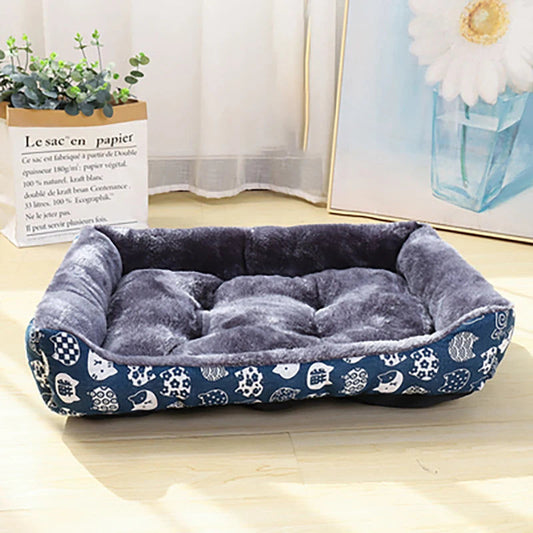 Blue Pet Dog Bed Sofa Mat for Cats & Dogs - M