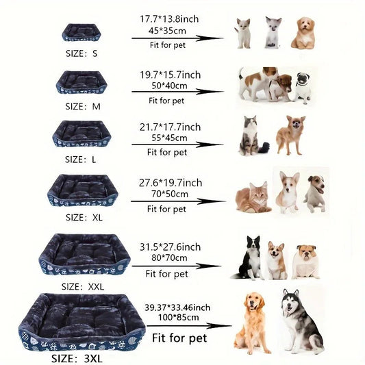 XL Blue Pet Dog Bed Sofa Mat for All Sizes