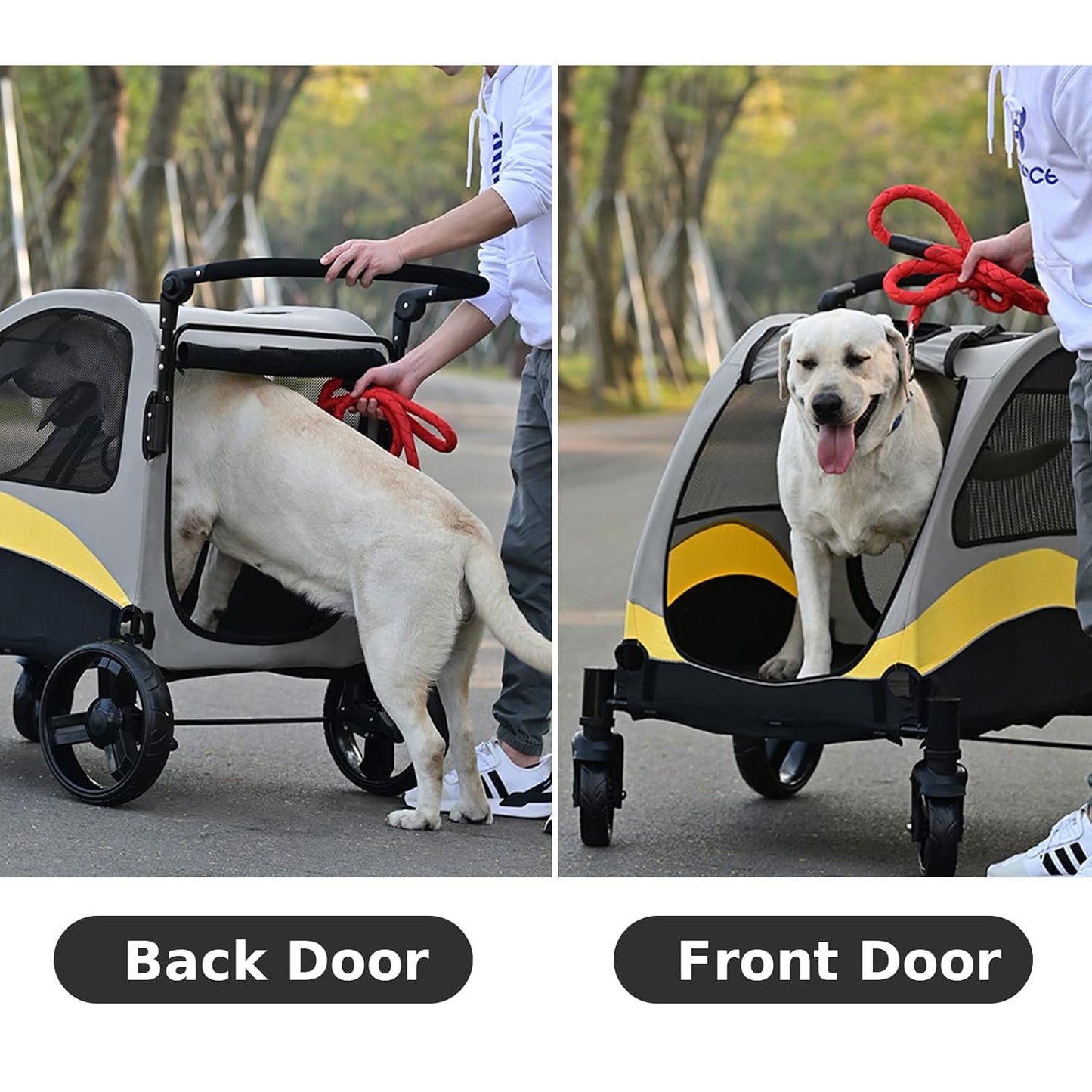 XL Dog Stroller Pet Pushchair Foldable Travel Cart