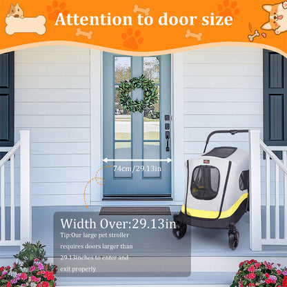 Dog Stroller w/ Rain Cover Foldable Pet Cart