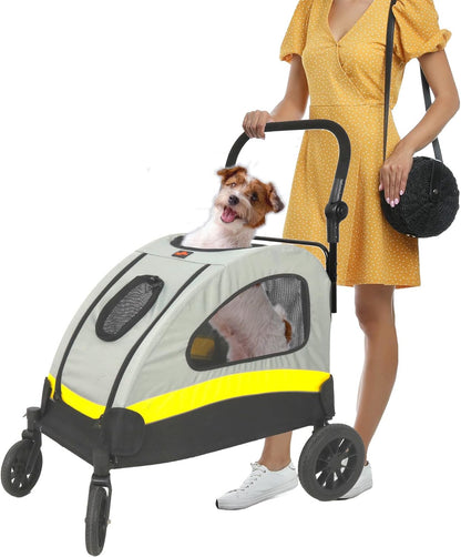 Dog Stroller Large Foldable Pet Travel Cart