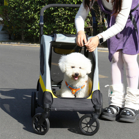 Dog Stroller Foldable Pet Travel Cart M Size