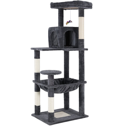 Cat Tower Tree Condo Scratching Post Dark Grey 142cm