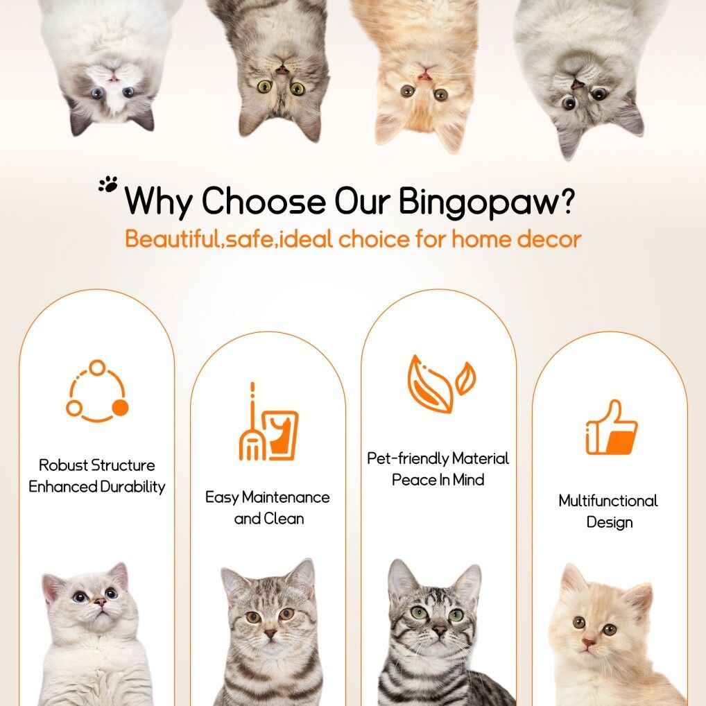 Cat Tree Tower Large Scratching Post Condo Basket Activity Center