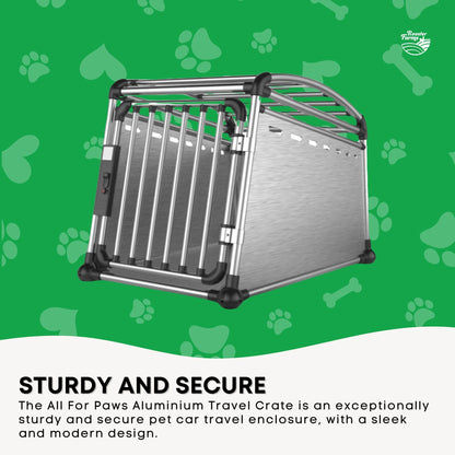 Aluminium Dog Travel Crate 63x68x88cm - Large Pet Car Transport Cage  Kennel Box