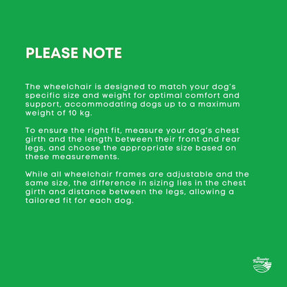 Rooster Farms Little Dog Wheelchair XS Harness - Adjustable Back Leg Aid