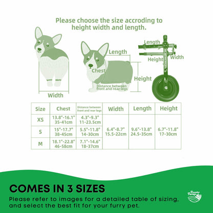 Rooster Farms Little Dog Wheelchair Small Harness - Adjustable Back Leg Aid