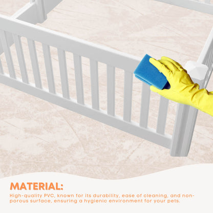 Rooster Farms PVC Dog Play Pen Extension for Whelping Box - 95cm x 95cm x 48cm