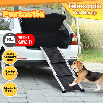 Furtastic Heavy-Duty Aluminium Telescopic Dog Pet Ramp