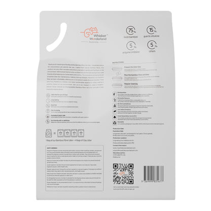 Whisker Wonderland Bulk Biodegradable Bamboo Fibre Cat Litter 2KG - Full Box (Save More!) | Superior Odour Control, Fast Clumping & Flushable | Eco-Friendly Value Pack