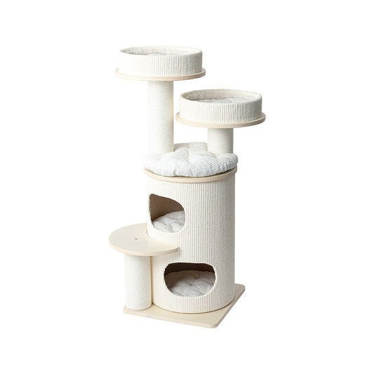 HONEYPOTCAT PURRING Multi-Level Sisal Barrel Cat Tower - PRO 117cm