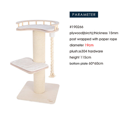 HONEYPOTCAT Tough & Play Sisal Scratch Tower - 115cm