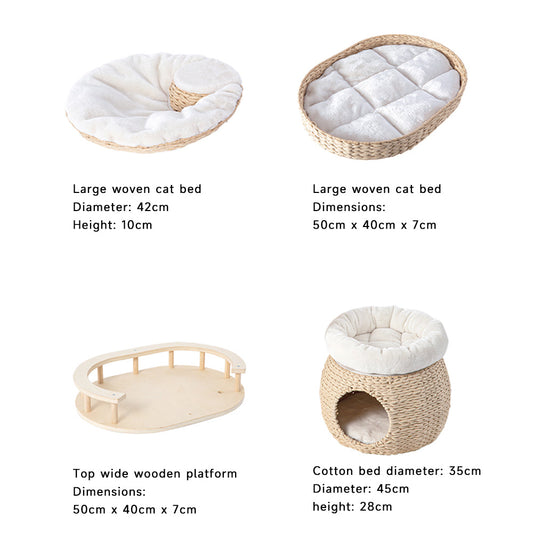 HONEYPOTCAT Cosy Woven Cat Perch - 141.5cm