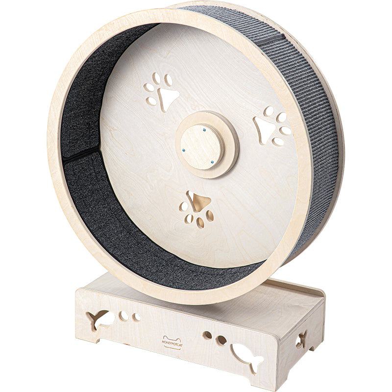 HONEYPOTCAT Fit & Fun Active Runner Wood Cat Wheel - Flex 93cm