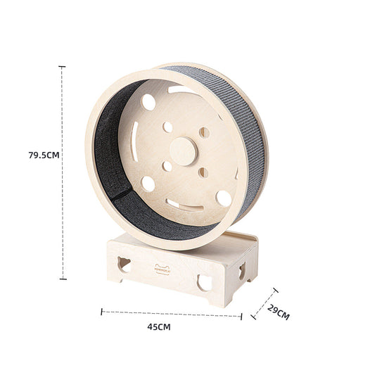 HONEYPOTCAT Fit & Fun Active Runner Wood Cat Wheel - Compact 79.5cm