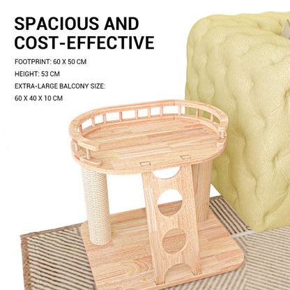 HONEYPOTCAT MZ Happy Steps Wooden Cat Tree - 53cm