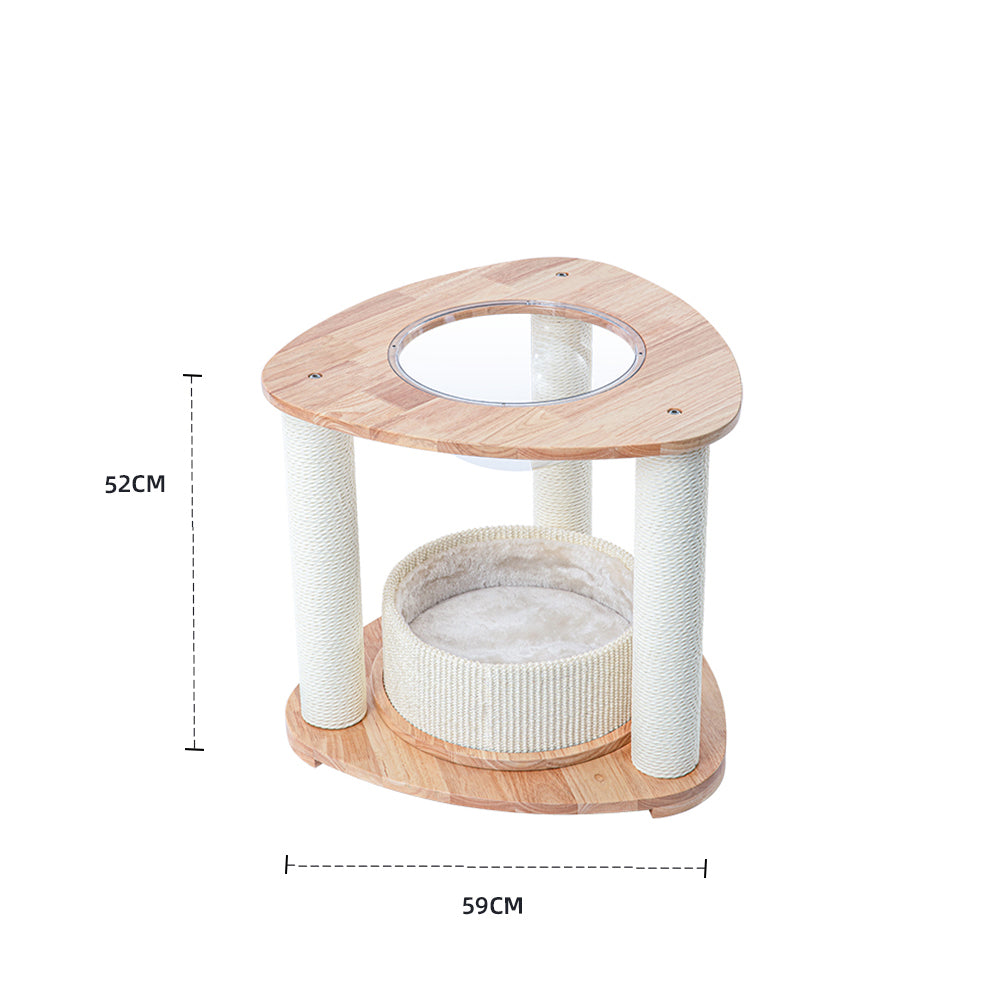 HONEYPOTCAT MZ Simple Joy Wood Cat Tower - Space Pod 52cm