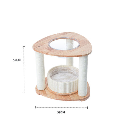HONEYPOTCAT MZ Simple Joy Wood Cat Tower - Space Pod 52cm