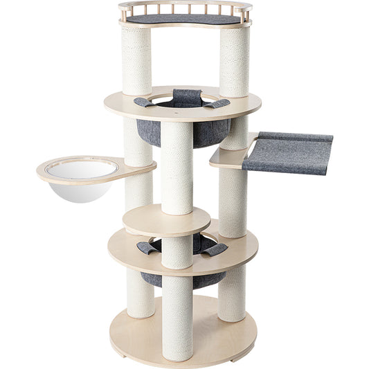 HONEYPOTCAT Harmony Wood Cat Tower - 168cm